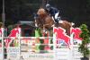 Foto: Toni Haßmann sprang mit der sechsjährigen Hannoveraner-Stute Cerafina zum Sieg in der FUNDIS Youngster Tour - Fotograf: Reitsport-Hellmann.de 
