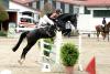 Foto: Gewannen die Qualifikation der fünf Jahre alten Springpferde zum Bundeschampionat - Stationshengst Stakkadetto und Claudia Wähling - Fotograf: Pegamo Networks