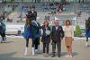 Foto: Der Siegerin gratulieren Marina und Toni Meggle und ALRV-Präsidentin Stefanie Peters (v.l.) - Fotograf: CHIO Aachen/ Michael Strauch