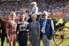 Foto: Vorjahressiegerin Juliane Barth (2.v.l.) mit den Jurymitgliedern Annica Hansen, Nadine Capellmann und Wolfgang Brinkmann - Fotograf: CHIO Aachen/ Strauch