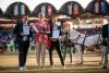 Foto: Zeigt die Vorjahressiegerin Mirka Nilkens (links) mit den Platzierten Andreas Steindl und Andrea Rodriguez - Fotograf: CHIO Aachen/ Franziska Sack
