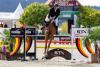 Foto: Richard Vogel und Big Red Balou entscheiden auch die zweite Qualifikation, den Preis der Gemeinde Hagen a.T.W., für sich - Fotograf:Sportfotos-Lafrentz