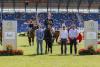Foto: Das Foto zeigt den Sieger vom Auftaktspringen zu Deutschlands U25 Springpokal der Stiftung Deutscher Spitzenpferdesport und Holger Hetzel, Preis von Holger Hetzel Hannes Ahlmann mit Dr. Thomas Förl, Aufsichtsratsmitglied des ALRV (l.), sowie Holger Hetzel (Stellvertretender Vorsitzender der Stiftung Deutscher Pferdesport) und Prof. Dr. Dietrich Baumgart (r.) - Fotograf: CHIO Aachen/Diana Wahl