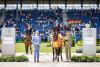 Foto: Das Foto zeigt die Siegerin im Preis des Handwerks, dem Finale der Youngster-Tour beim TSCHIO Aachen 2026, Janika Sprunger aus der Schweiz auf Victory Music Z - gemeinsam mit Marco Herwartz (Präsident der Handwerkskammer Aachen) und ALRV-Präsidentin Stefanie Peters - Fotograf: Jasmin Metzner/CHIO Aachen