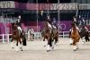 Foto: Team-Gold für Deutsche Dressurreiterinnen - Dorothee Schneider auf Showtime FRH, Jessica von Bredow-Werndl auf TSF Dalera BB und Isabell Werth auf Bella Rose - Fotograf: Sportfotos Lafrentz