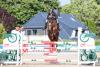 Foto: Valenzano mit Diarmuid Howley kassierte in Ehlersdorf die Tageshöchstnote von 8,5 und damit den Sieg in der Springpferdeprüfung Kl. M - Fotograf: ACP Andreas Pantel